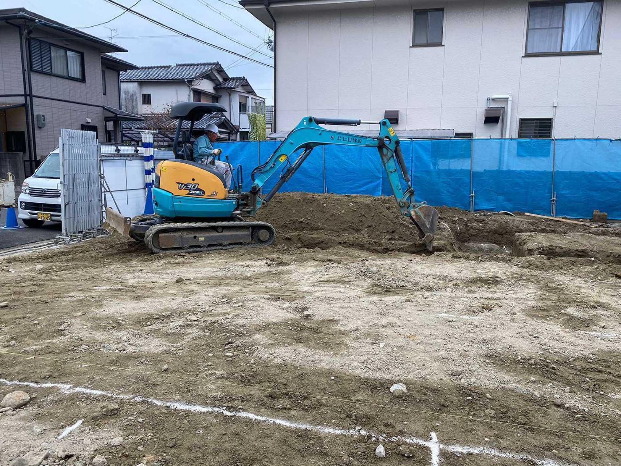W様邸 基礎工事現場